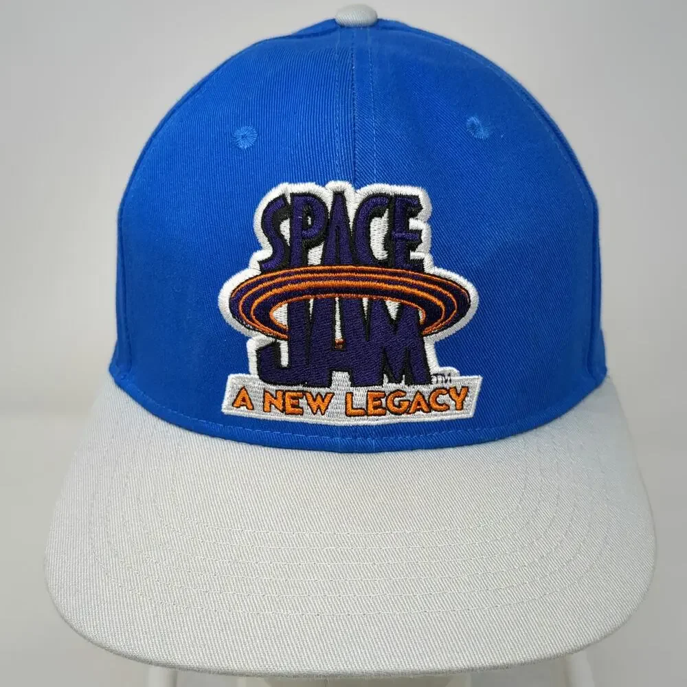 Space Jam A New Legacy Snapback Blue Gray One Size HBO Max AT&T Flat Promo Hat